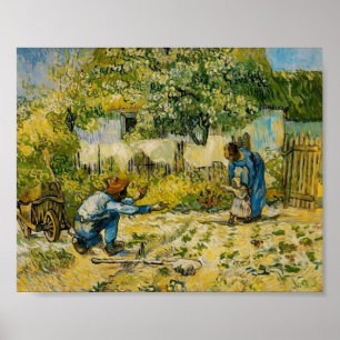 Van Gogh - First Steps (after Millet) Poster
