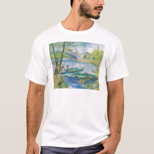 Van Gogh Fishermen and boats in the Pont de Clichy T-Shirt