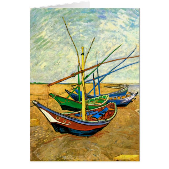 Van Gogh Fishing Boats on Beach at Saintes Maries (Front)