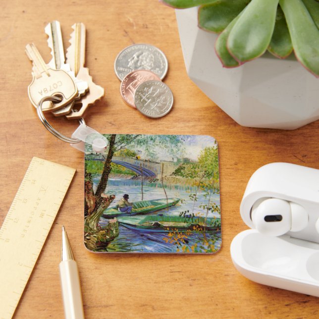 Van Gogh Fishing in the Spring, Pont de Clichy Key Ring (Desk)