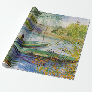 Van Gogh Fishing in the Spring, Pont de Clichy Wrapping Paper