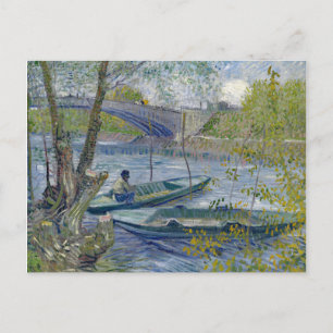 Van Gogh Fishing Spring Painting Postcard