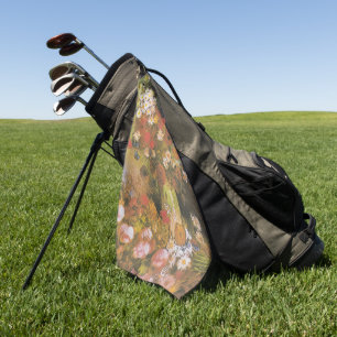 Van Gogh Floral Still Life Red Poppies & Roses Golf Towel