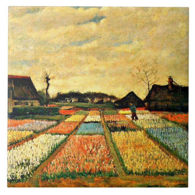 Van Gogh - Flower Beds in Holland Tile (Front)