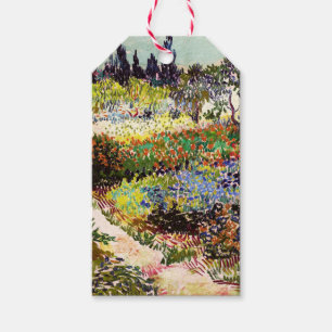 Van Gogh Flowering Garden At Arles Floral Fine Art Gift Tags