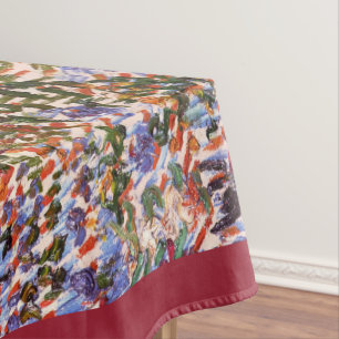 Van Gogh Flowering Garden At Arles Floral Fine Art Tablecloth