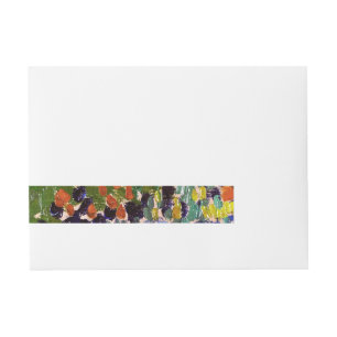 Van Gogh Flowering Garden At Arles Floral Fine Art Wraparound Address Label