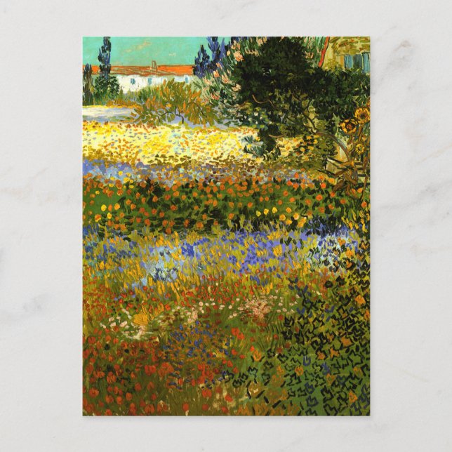 Van Gogh - Flowering Garden at Arles Postcard (Front)