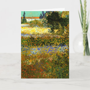Van Gogh - Flowering Garden, Impressionism Card