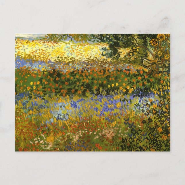 Van Gogh - Flowering Garden, Postcard (Front)