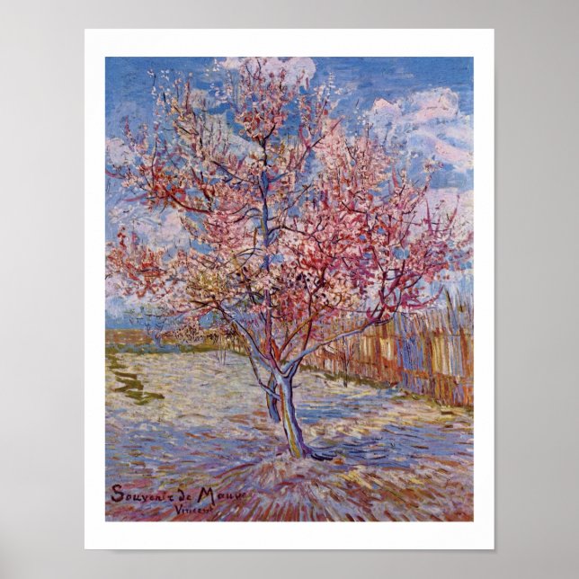 Van Gogh | Flowering Peach Trees | 1888 Poster (Front)