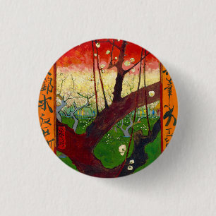 Van Gogh Flowering Plum Tree after Hiroshige 3 Cm Round Badge