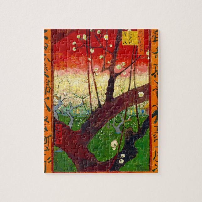 Van Gogh Flowering Plum Tree after Hiroshige Jigsaw Puzzle (Vertical)