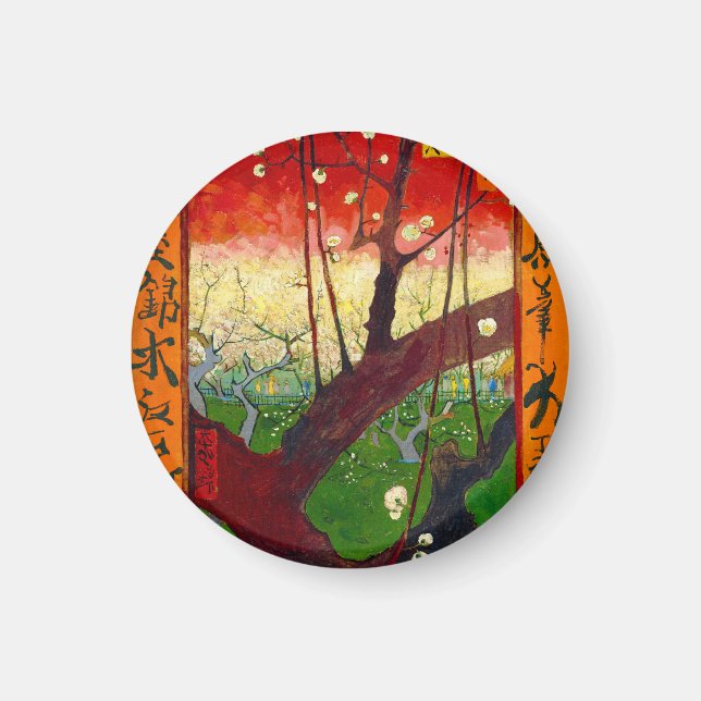 Van Gogh Flowering Plum Tree after Hiroshige Magnet (Front)