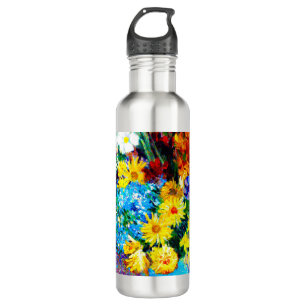 Van Gogh Flowers in a Blue Vase 710 Ml Water Bottle