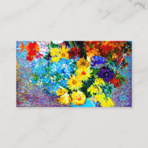 Van Gogh Flowers in a Blue Vase Enclosure Card