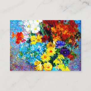 Van Gogh Flowers in a Blue Vase Enclosure Card