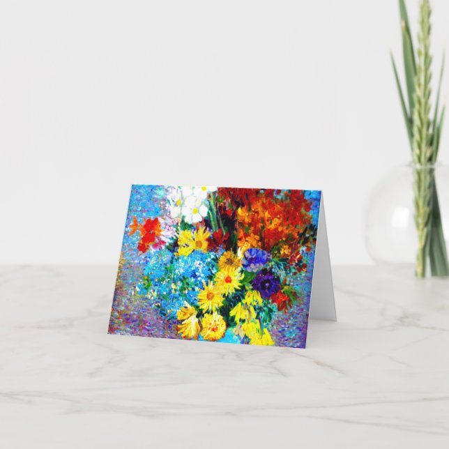 Van Gogh Flowers in a Blue Vase Invitation (Front)