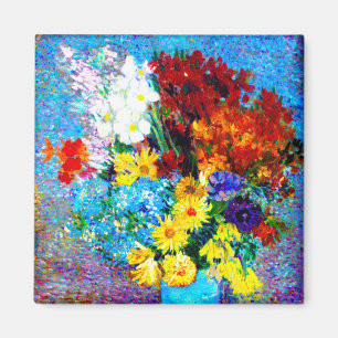 Van Gogh Flowers in a Blue Vase Magnet