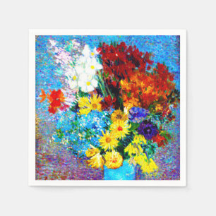 Van Gogh Flowers in a Blue Vase Napkin