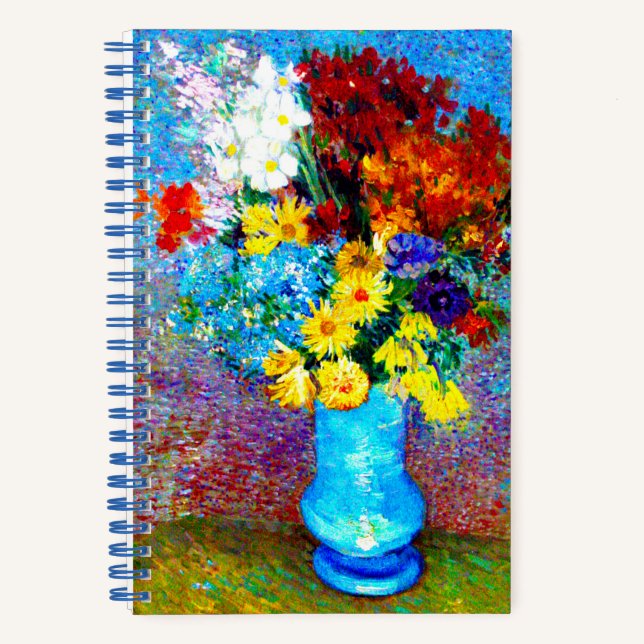 Van Gogh Flowers in a Blue Vase Notebook (Front)