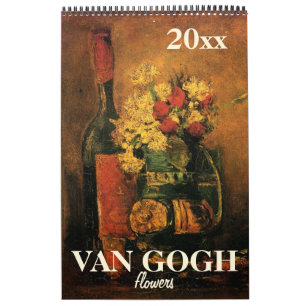 Van Gogh Flowers with Poppies, Irises, Sunflowers Calendar