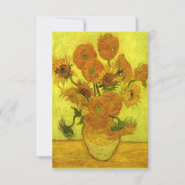 Van Gogh - Fourteen Sunflowers, Thank You Card (Front)