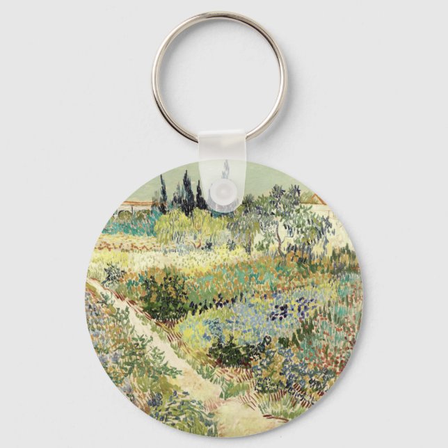 Van Gogh Garden at Arles 1888 Key Ring (Front)