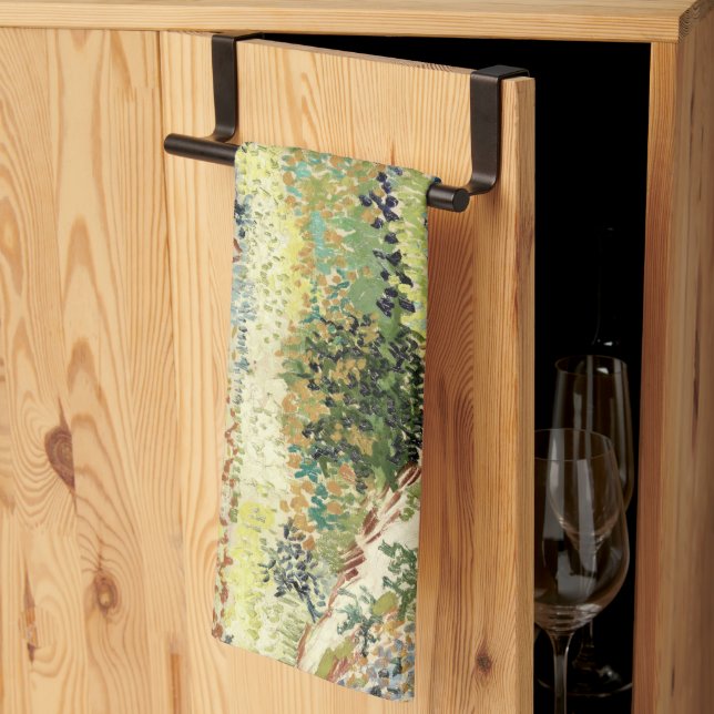 Van Gogh Garden at Arles 1888 Tea Towel (Thirds Fold)