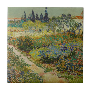 Van Gogh Garden at Arles Floral Impressionist Tile