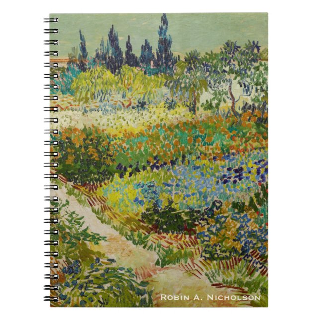 Van Gogh Garden at Arles Personalised Notebook (Front)