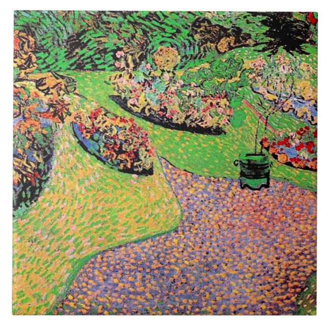 Van Gogh - Garden in Auvers Tile (Front)