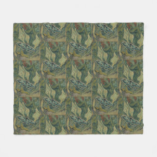 Van Gogh Giant Peacock Moth Vintage Nature ArtVan  Fleece Blanket
