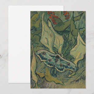 Van Gogh Giant Peacock Moth Vintage Nature ArtVan  Holiday Card