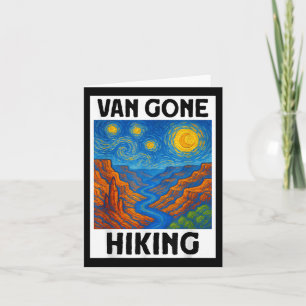 Van Gogh Grand Canyon Hiking Funny Grand Canyon  Card