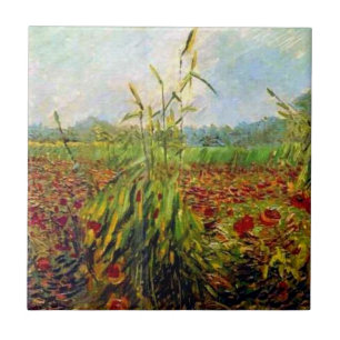 Van Gogh - Green Corn Stalks Tile