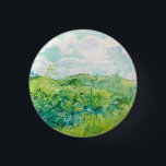 Van Gogh Green Wheat Fields Auvers. Impressionism 3 Cm Round Badge<br><div class="desc">Van Gogh "Green Wheat Fields,  Auvers" button. Impressionism art.</div>