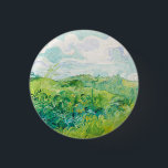 Van Gogh Green Wheat Fields Auvers. Impressionism 3 Cm Round Badge<br><div class="desc">Van Gogh "Green Wheat Fields,  Auvers" button. Impressionism art.</div>
