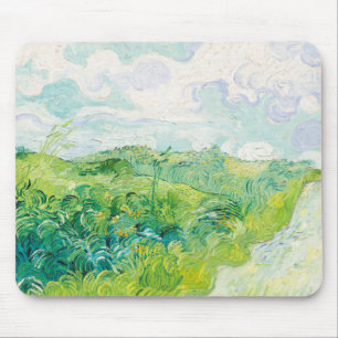 Van Gogh. Green Wheat Fields Auvers. Impressionism Mouse Mat