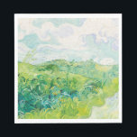 Van Gogh. Green Wheat Fields Auvers. Impressionism Napkin<br><div class="desc">Van Gogh "Green Wheat Fields,  Auvers" napkin.</div>