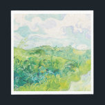 Van Gogh. Green Wheat Fields Auvers. Impressionism Napkin<br><div class="desc">Van Gogh "Green Wheat Fields,  Auvers" napkin.</div>