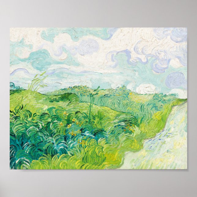 Van Gogh. Green Wheat Fields Auvers. Impressionism Poster (Front)