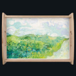Van Gogh. Green Wheat Fields Auvers. Impressionism Serving Tray<br><div class="desc">Van Gogh "Green Wheat Fields,  Auvers" serving tray.</div>