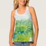Van Gogh. Green Wheat Fields Auvers. Impressionism Tank Top<br><div class="desc">Van Gogh "Green Wheat Fields,  Auvers" tank top.</div>