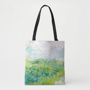 Van Gogh Green Wheat Fields Auvers. Impressionism Tote Bag