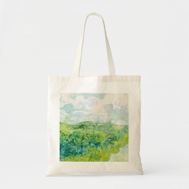 Van Gogh. Green Wheat Fields Auvers. Impressionism Tote Bag (Front)