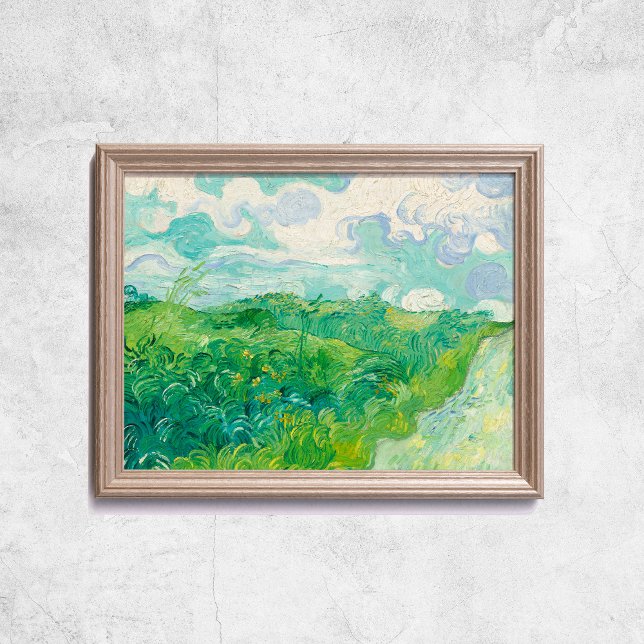 Van Gogh Green Wheat Fields Old Art Poster (Van Gogh Green Wheat Fields Old Art Poster
)