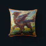 Van Gogh Griffin Night And Day Cushion<br><div class="desc">Griffin meant to be in the style of Vincent Van Gogh. Two designs,  one in daylight surrounded by sunflowers and one under a starry night sky.</div>