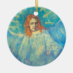 Van Gogh; Half Figure of an Angel, Vintage Art Ceramic Tree Decoration