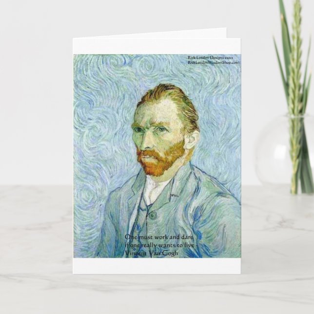 Van Gogh "Hard Work" Wisdom Quote Gifts & Cards (Front)